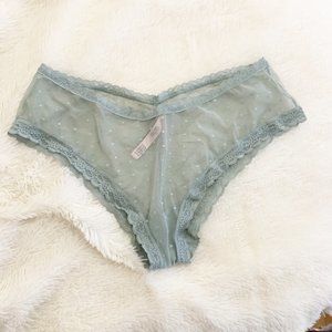 Victoria Secret Cheeky Sheer Polka Dot Panties XL Lingerie